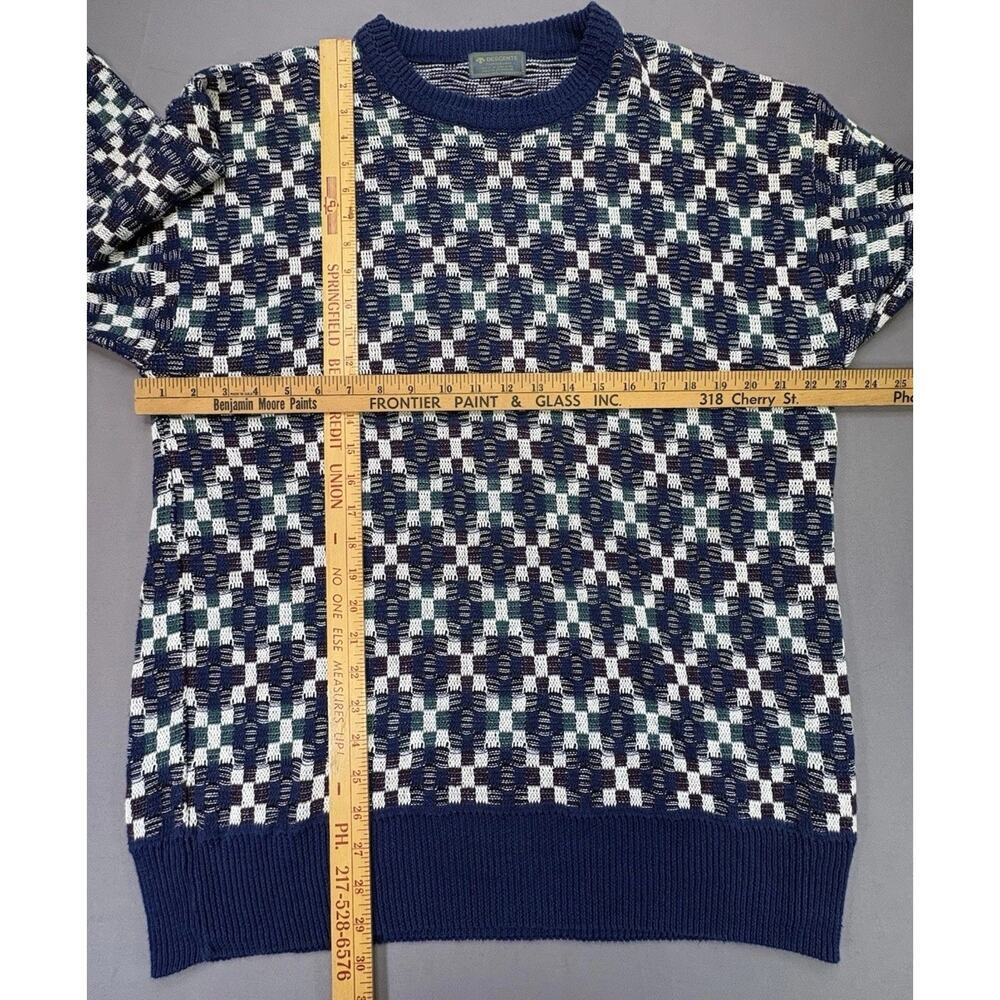 Descente Men’s LG Vintage Golf Collection Knitted Geometric Multicolor Sweater - Picture 3 of 7